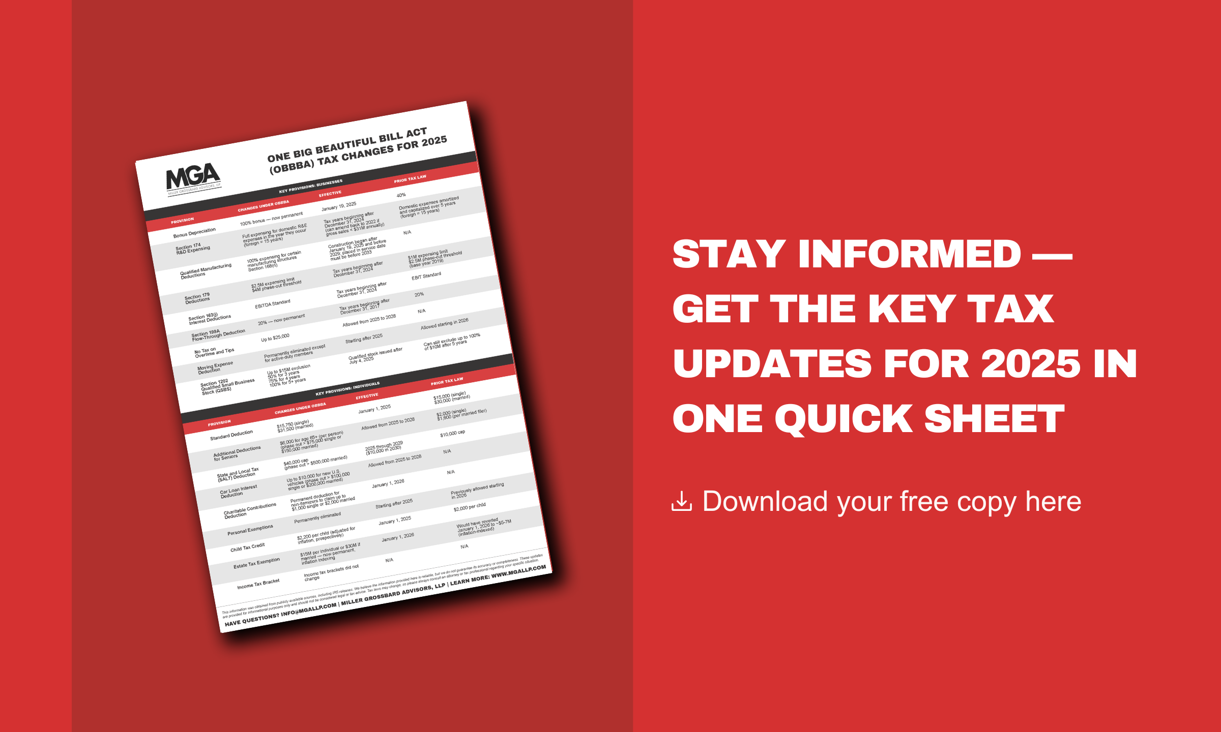 The 2025 Tax Law Changes You Can't Afford to Miss